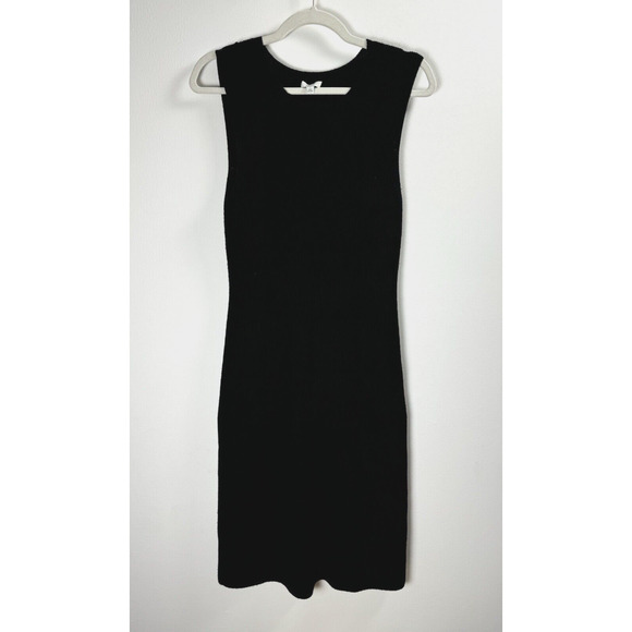 Vince Dresses & Skirts - Vince Black Sleeveless Wool Blend Minimalist Quiet Luxury Designer Sweater Dress